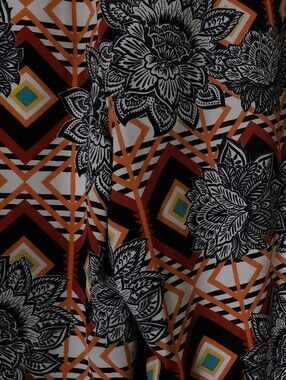 New York & Company Stretchly High-Rise Belted Wide Leg Geometric Printed Pants